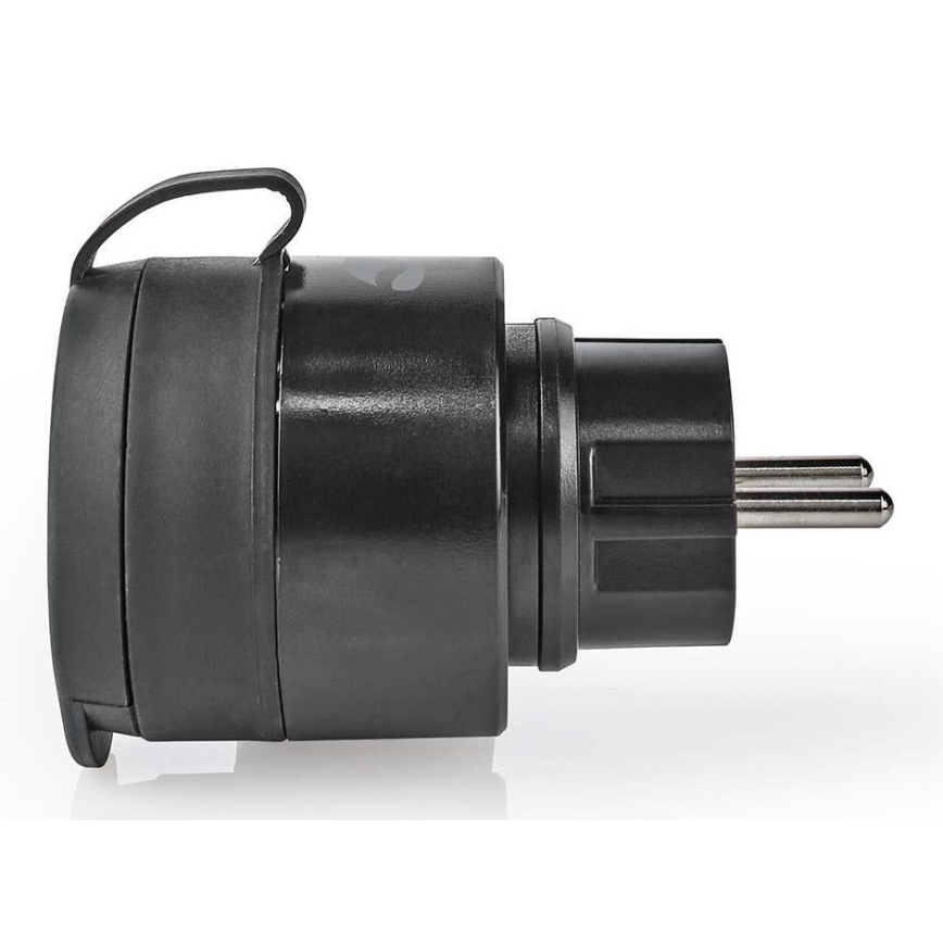 Prise connectée 3680W/230V/Schuko Type F/16A Wi-Fi IP44 noire