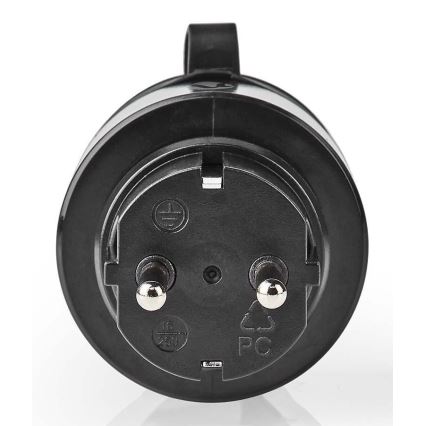 Prise connectée 3680W/230V/Schuko Type F/16A Wi-Fi IP44 noire