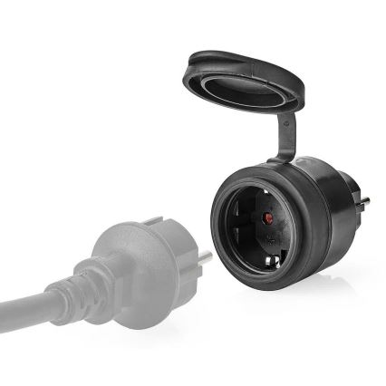 Prise connectée 3680W/230V/Schuko Type F/16A Wi-Fi IP44 noire