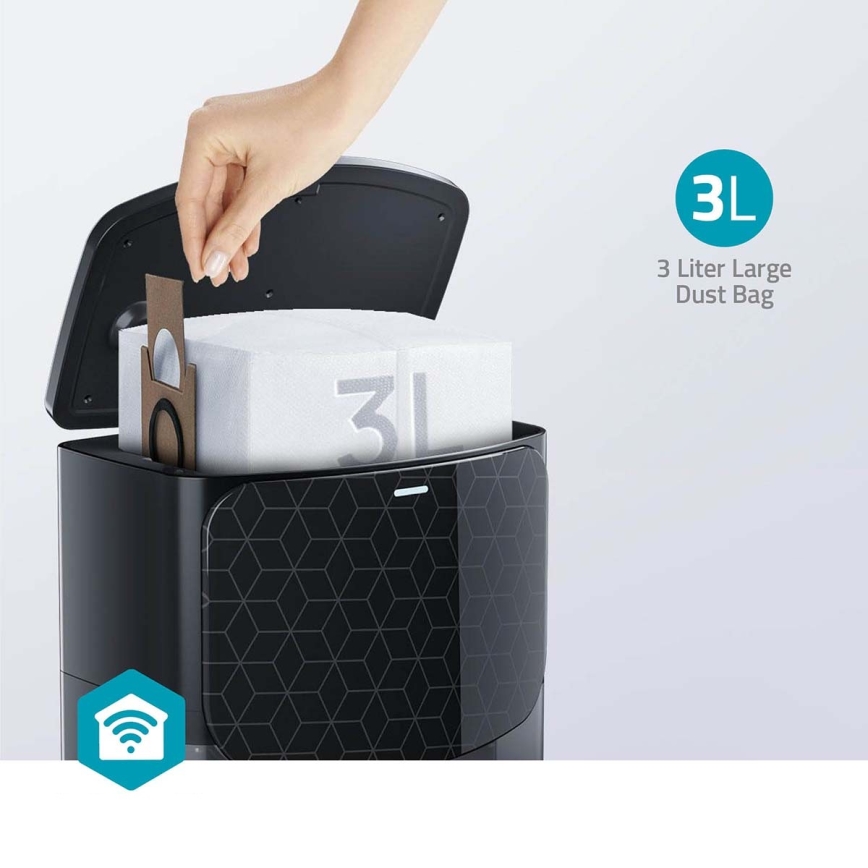 Aspirateur robot connecté avec une serpillère SmartLife 5200 mAh Wi-Fi Tuya noir + Télécommande