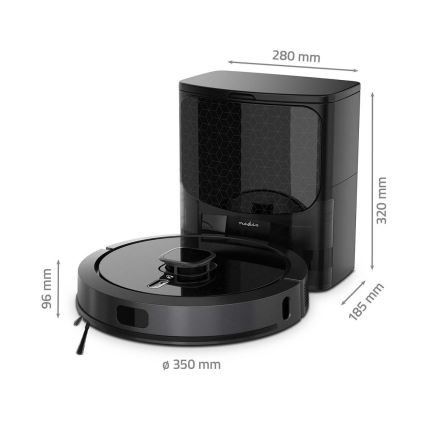 Aspirateur robot connecté avec une serpillère SmartLife 5200 mAh Wi-Fi Tuya noir + Télécommande
