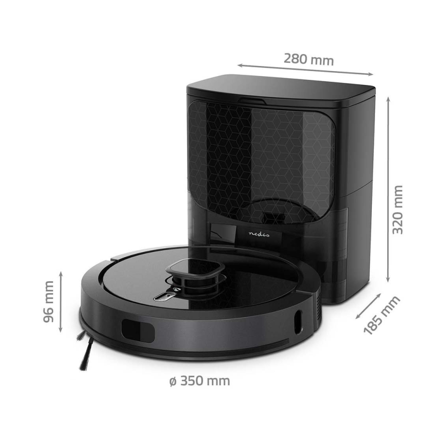 Aspirateur robot connecté avec une serpillère SmartLife 5200 mAh Wi-Fi Tuya noir + Télécommande