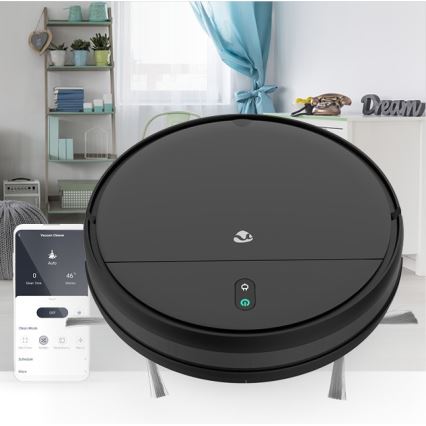 Slimme robotstofzuiger met dweilfunctie 28W/2500 mAh Wi-Fi zwart + afstandsbediening