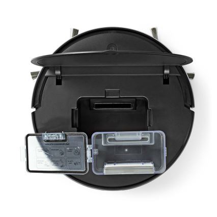 Slimme robotstofzuiger met dweilfunctie 28W/2500 mAh Wi-Fi zwart + afstandsbediening
