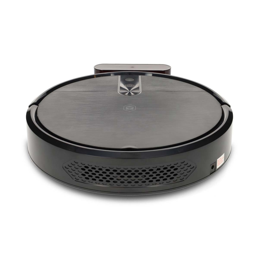 Aspirateur robot intelligent 2-en-1 (aspiration et lavage) SmartLife 2600 mAh Wi‑Fi compatible Tuya noir + télécommande