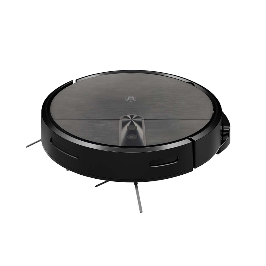 Aspirateur robot intelligent 2-en-1 (aspiration et lavage) SmartLife 2600 mAh Wi‑Fi compatible Tuya noir + télécommande