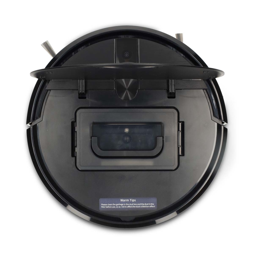 Aspirateur robot intelligent 2-en-1 (aspiration et lavage) SmartLife 2600 mAh Wi‑Fi compatible Tuya noir + télécommande