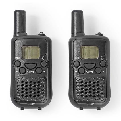 SET 2x Walkietalkie met LED-licht 3xAAA bereik 5 km