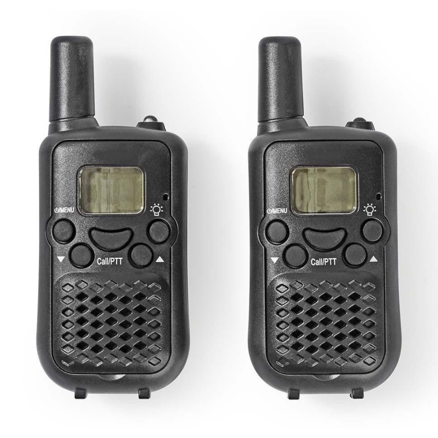 SET 2x Walkietalkie met LED-licht 3xAAA bereik 5 km