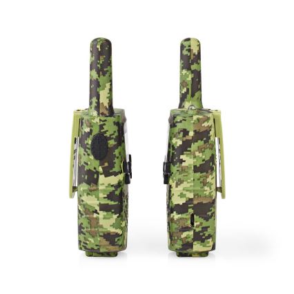 LOT 2x Talkie-walkie avec torche LED 3xAAA portée 8 km camouflage