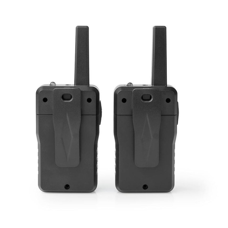SET 2x Oplaadbare walkietalkie met LED-lampje 1300 mAh bereik 10 km
