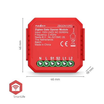 Interrupteur de porte de garage connecté SmartLife Zigbee Tuya