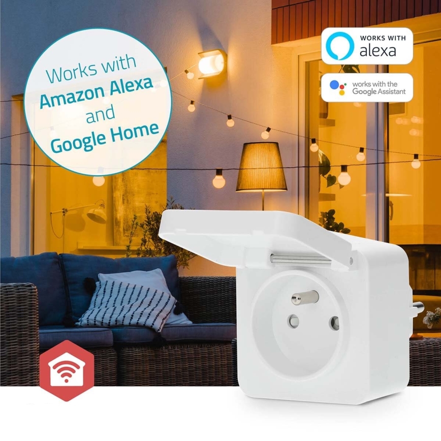 Slimme stekker Smartlife 3680W/230V/ Type E/16A Wi-Fi Tuya IP44