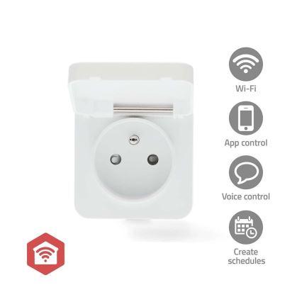 Slimme stekker Smartlife 3680W/230V/ Type E/16A Wi-Fi Tuya IP44