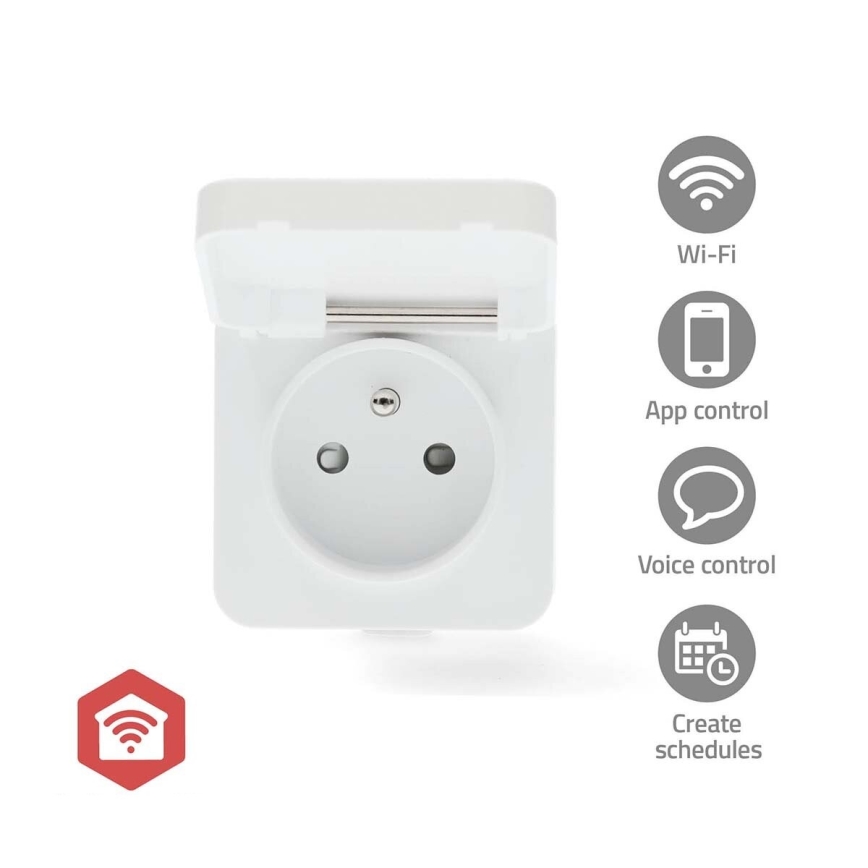 Slimme stekker Smartlife 3680W/230V/ Type E/16A Wi-Fi Tuya IP44