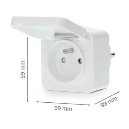 Slimme stekker Smartlife 3680W/230V/ Type E/16A Wi-Fi Tuya IP44