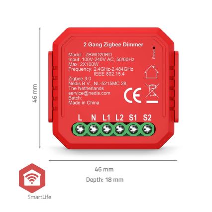 Variateur double intelligent SmartLife 230V