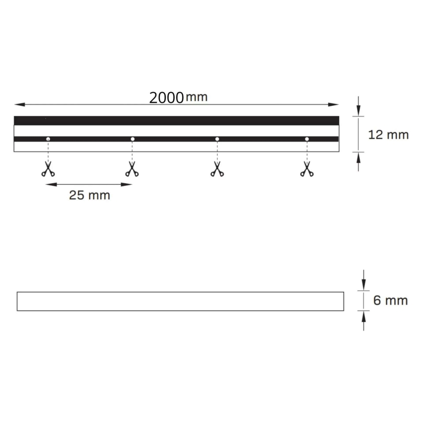 Neon - LED Strip 2 m LED/17W/12V 4.000K IP65