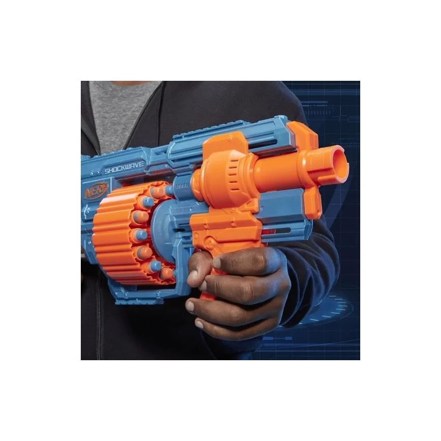 Nerf - Kinder pistool Elite 2.0 Shockwave RD-15 Blaster met accessoires