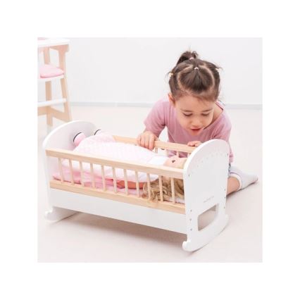 New Classic Toys - Houten bed voor poppen roze