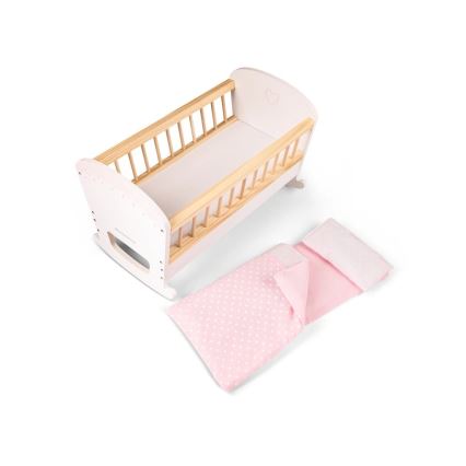 New Classic Toys - Houten bed voor poppen roze