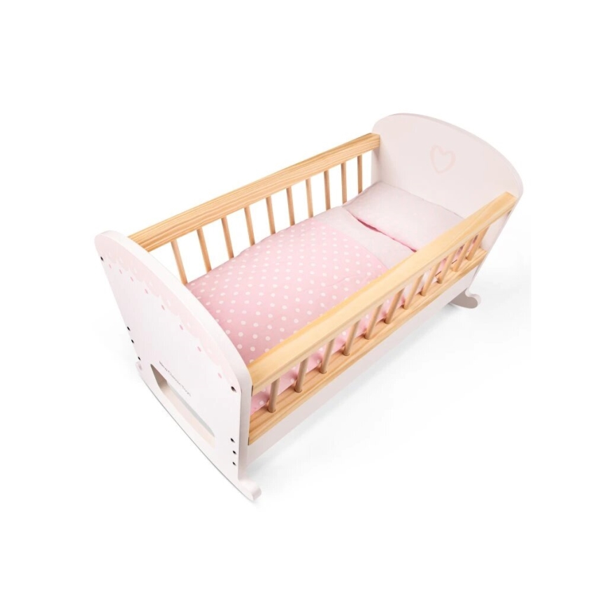New Classic Toys - Houten bed voor poppen roze
