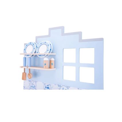 New Classic Toys - Houten keuken met accessoires blauw