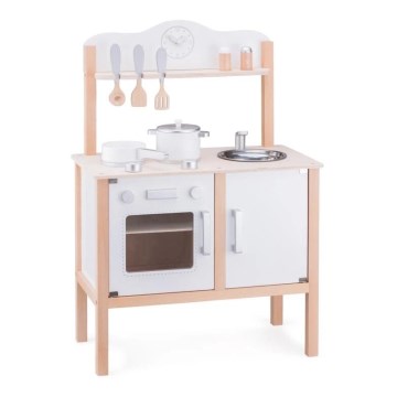 New Classic Toys - Houten keuken met accessoires wit/beige