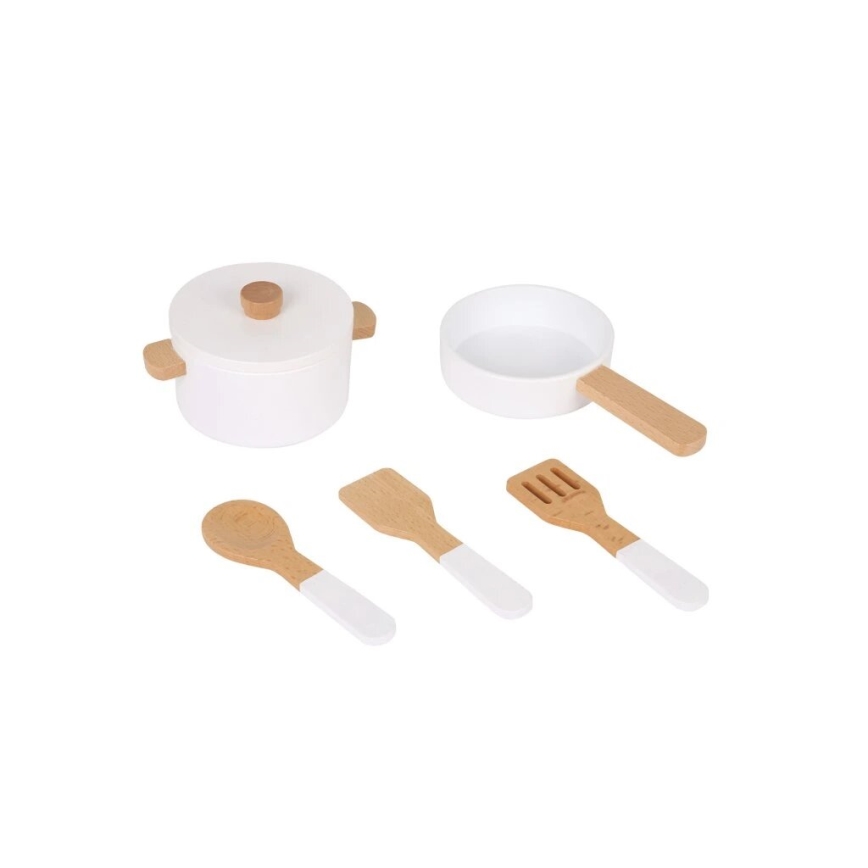 New Classic Toys - Houten keuken met accessoires wit/marmeren decor