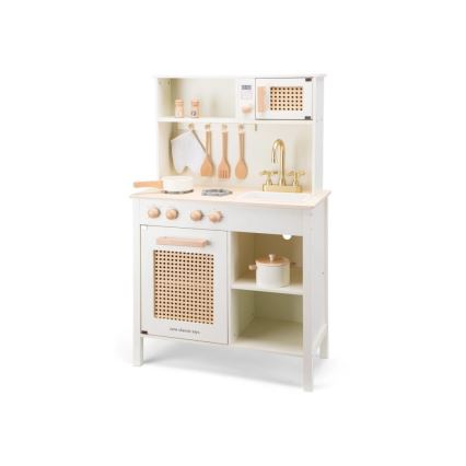 New Classic Toys - Houten keuken met accessoires wit/rotan