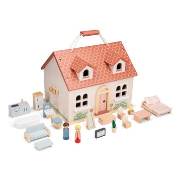 New Classic Toys - Houten poppenhuis rood