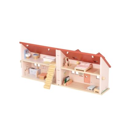 New Classic Toys - Houten poppenhuis rood