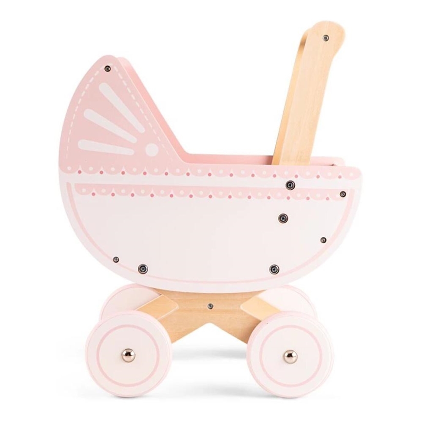 New Classic Toys - Houten poppenwagen roze