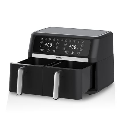 Niceboy AirFryer DUO - Duale heteluchtfriteuse 9 l, 2400 W / 230 V