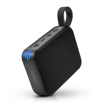 Niceboy Atom 4 - Enceinte sans fil LED avec un micro 6W/1000 mAh IP67 noir