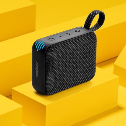 Niceboy Atom 4 - Enceinte sans fil LED avec un micro 6W/1000 mAh IP67 noir