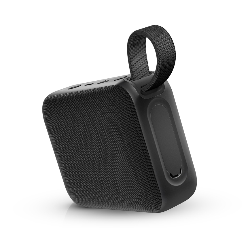 Niceboy Atom 4 - Enceinte sans fil LED avec un micro 6W/1000 mAh IP67 noir