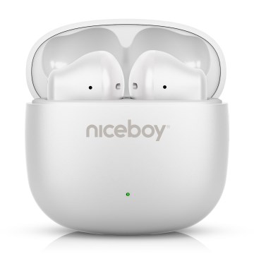 Niceboy Beans 4 POP - Ecouteurs sans fil 200 mAh + 2x 30 mAh IPX4 blanc