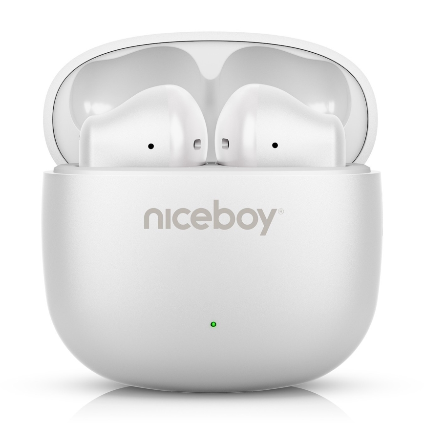 Niceboy Beans 4 POP - Ecouteurs sans fil 200 mAh + 2x 30 mAh IPX4 blanc