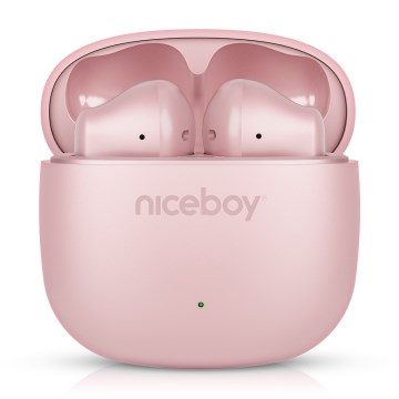 Niceboy Beans 4 POP - Écouteurs sans fil, boîtier 200 mAh + 2x 30 mAh, IPX4, rose