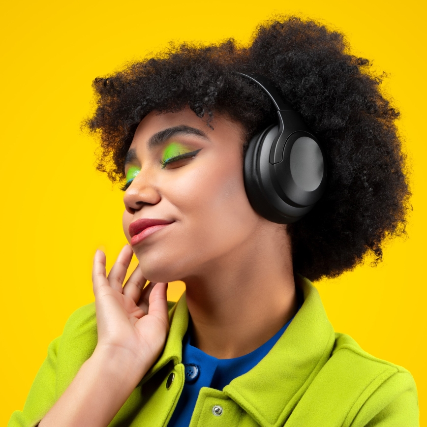 Niceboy HIVE Aura 5 ANC - Draadloze hoofdtelefoons met een microfoon en ANC zwart
