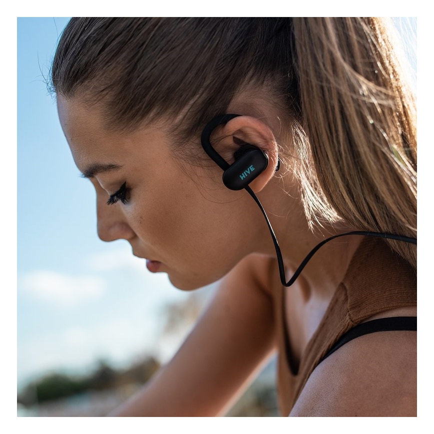 Niceboy HIVE sport 2 - Écouteurs de sport avec un micro IPX5 noir