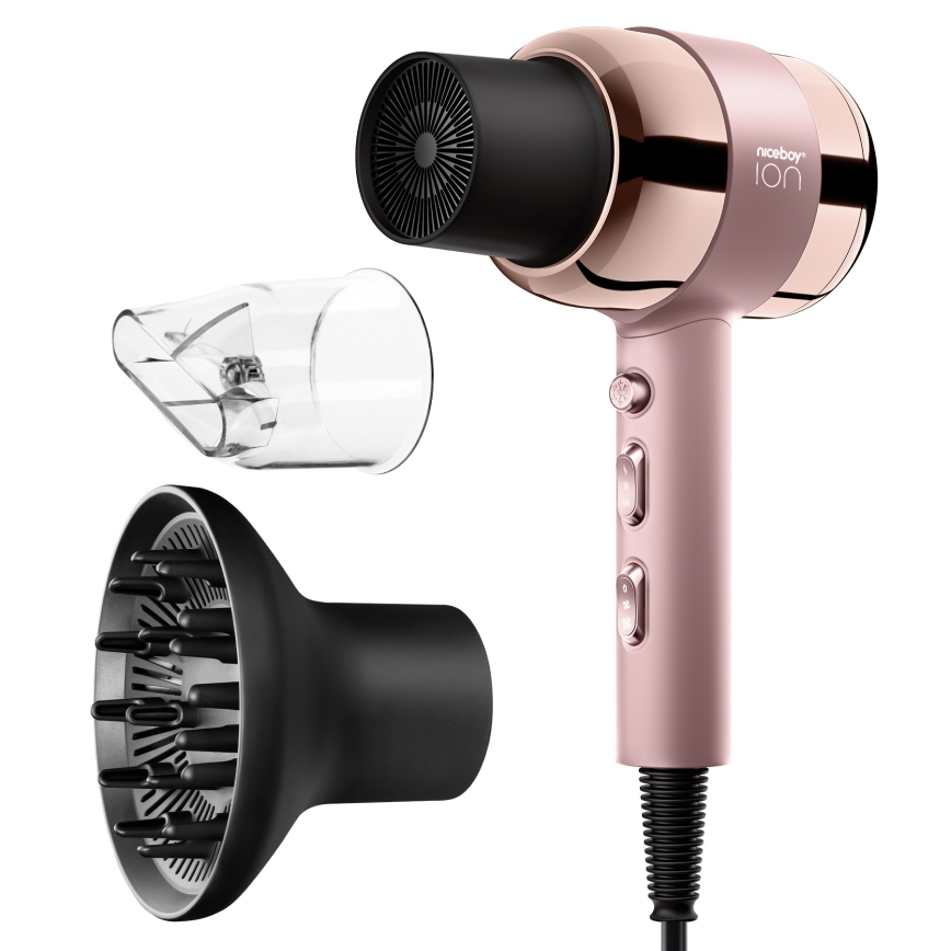 Niceboy ION AirSonic PRO - Sèche-cheveux 2200W/230V rose