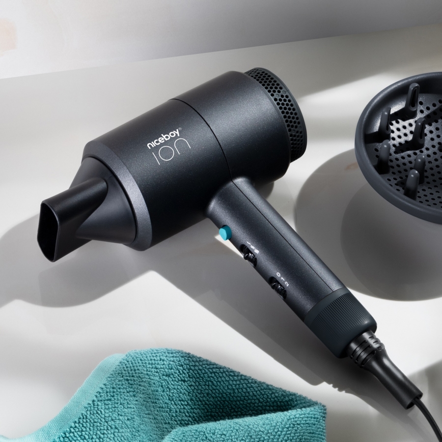 Niceboy ION AirSonic STAR - Sèche-cheveux 2100W/230V noir