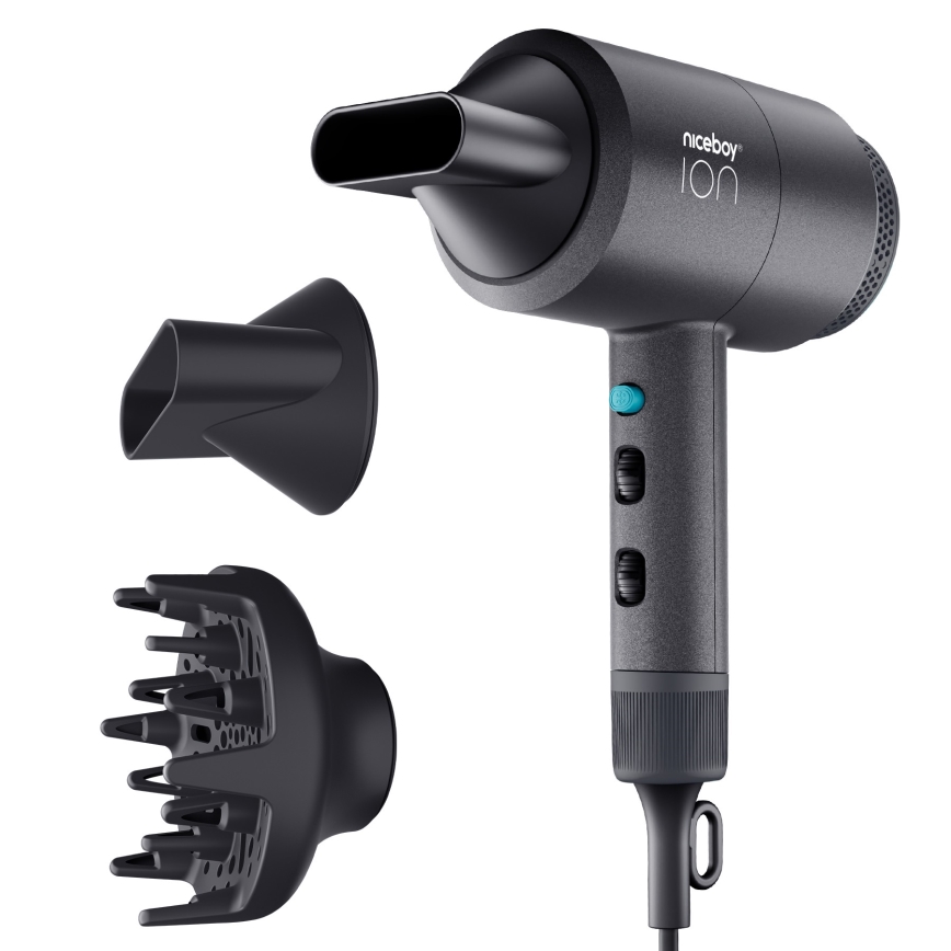 Niceboy ION AirSonic STAR - Sèche-cheveux 2100W/230V noir