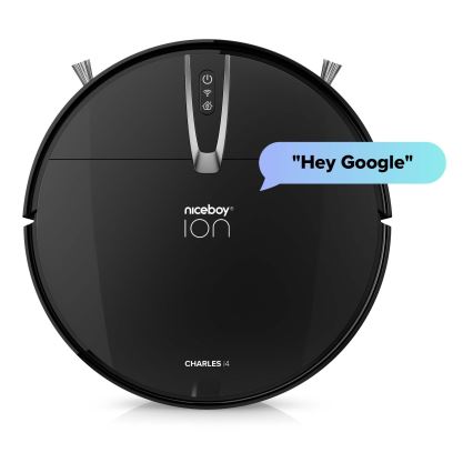 Niceboy ION Charles i4 - Aspirateur robot connecté 2en1 4400 mAh Wi-Fi noir + télécommande