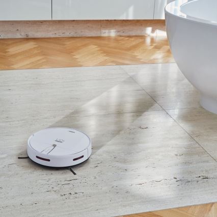 Niceboy ION Charles i4 - Aspirateur robot intelligent 2 en 1 4400 mAh Wi-Fi blanc + télécommande