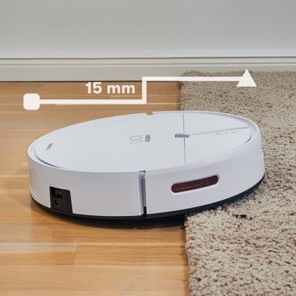 Niceboy ION Charles i4 - Aspirateur robot intelligent 2 en 1 4400 mAh Wi-Fi blanc + télécommande