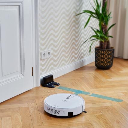 Niceboy ION Charles i4 - Aspirateur robot intelligent 2 en 1 4400 mAh Wi-Fi blanc + télécommande
