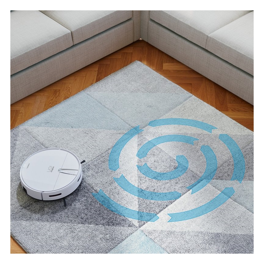 Niceboy ION Charles i4 - Aspirateur robot intelligent 2 en 1 4400 mAh Wi-Fi blanc + télécommande